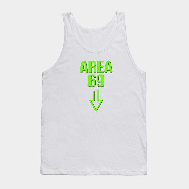 UFO Area 51 funny Tank Top by GreenGuyTeesStore